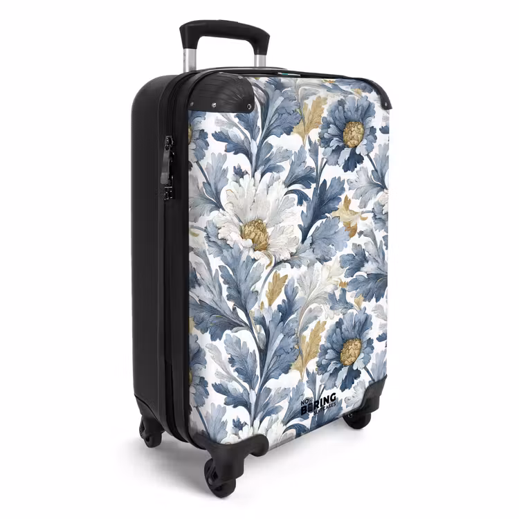 Koffer - Barockes florales Muster blau — 2