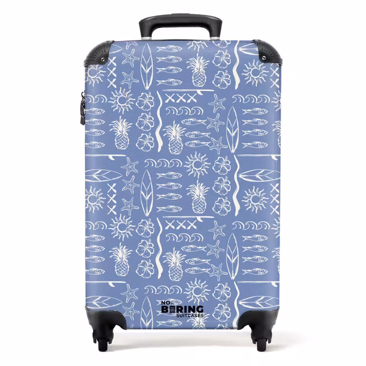 Koffer - Blaues Surfmuster — 1