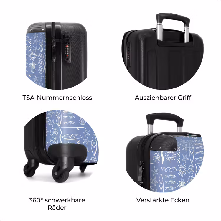 Koffer - Blaues Surfmuster — 7
