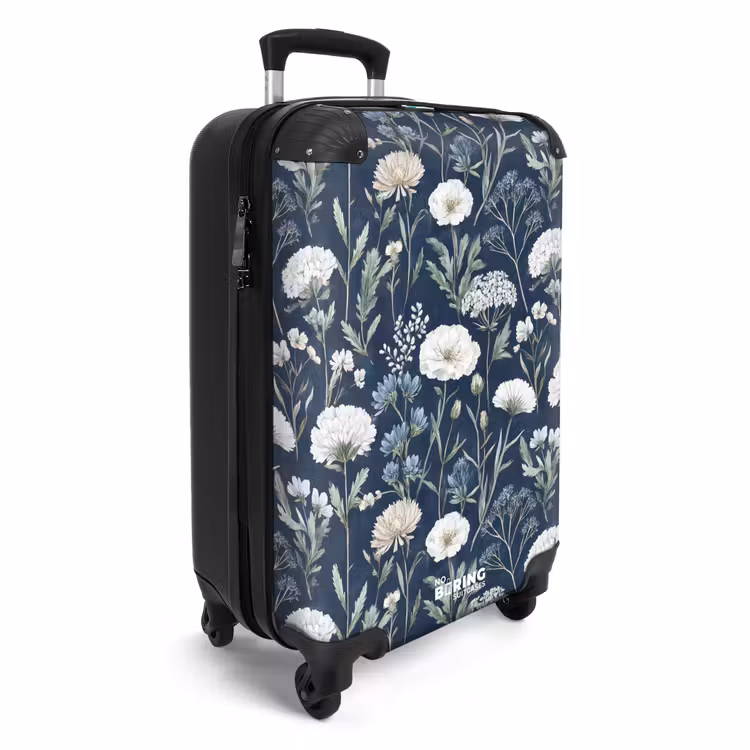 Koffer - Blumenmuster blau — 2