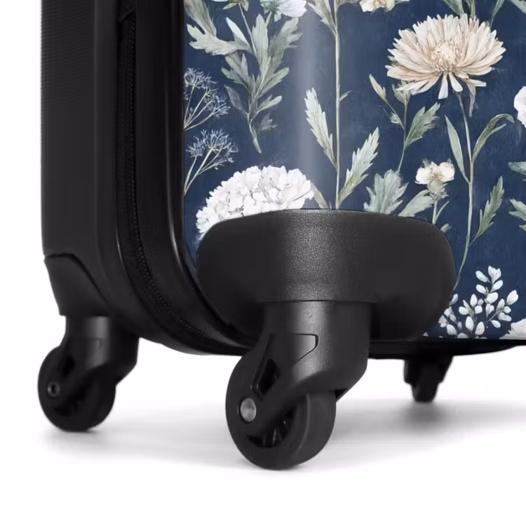 Koffer - Blumenmuster blau — 7