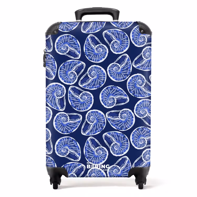 Koffer - Blaues Muschelmuster — 1
