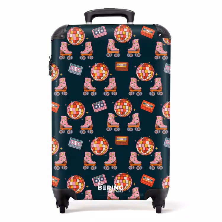 Koffer - Retro Disco 70er Jahre Muster bunt — 1