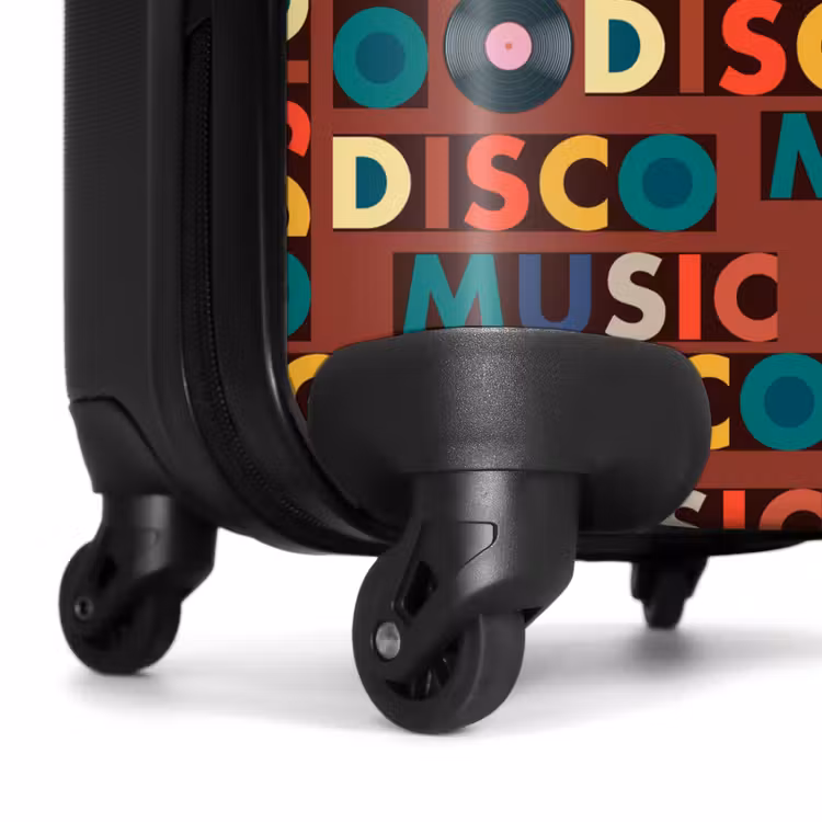 Koffer - Retro Disco 70er Jahre Textmuster bunt — 7