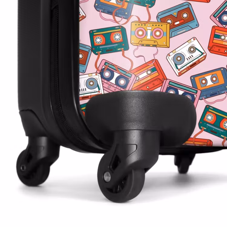 Koffer - Retro-Disco-Kassetten Muster bunt — 7
