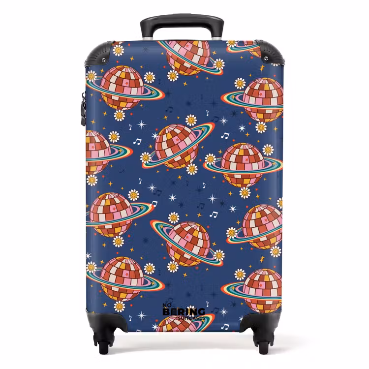 Koffer - Retro Disco Regenbögen Muster bunt — 1