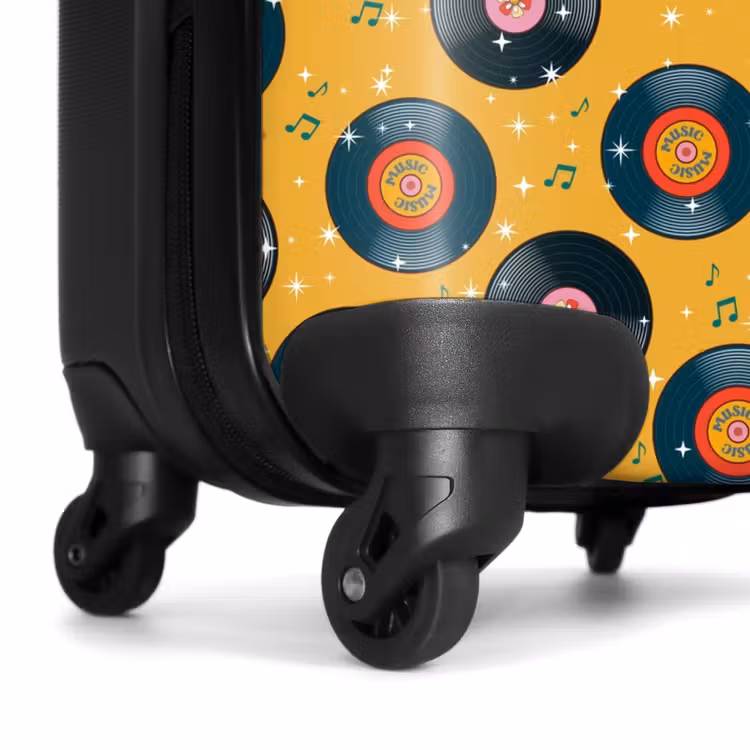 Koffer - Retro Disco Teller Muster bunt — 7
