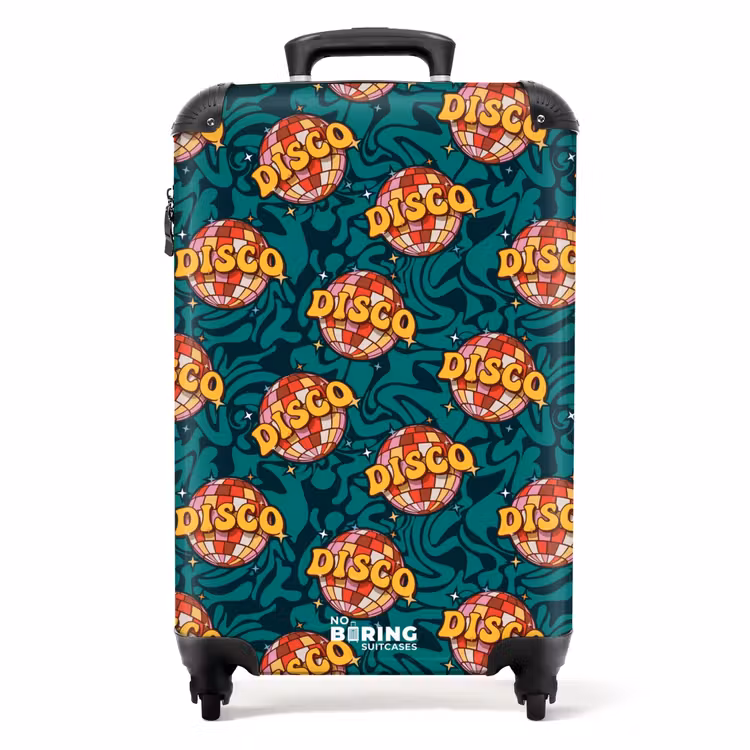 Koffer - Retro-Disco-Wellenkugel-Muster bunt — 1