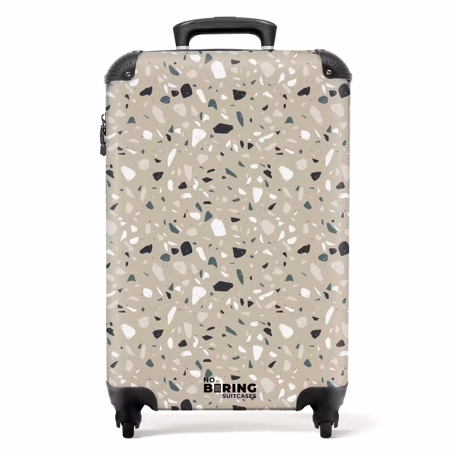 Koffer - Terrazzo-Muster bunt grau grün — 1