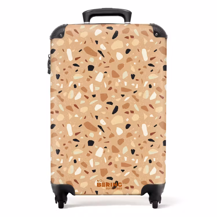 Koffer - Terrazzo-Muster bunt braun — 1