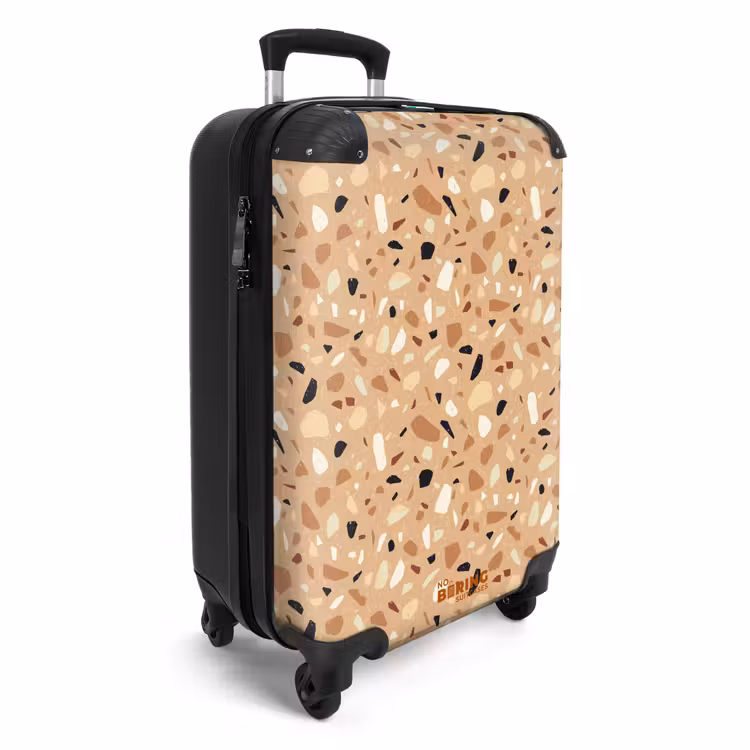 Koffer - Terrazzo-Muster bunt braun — 2