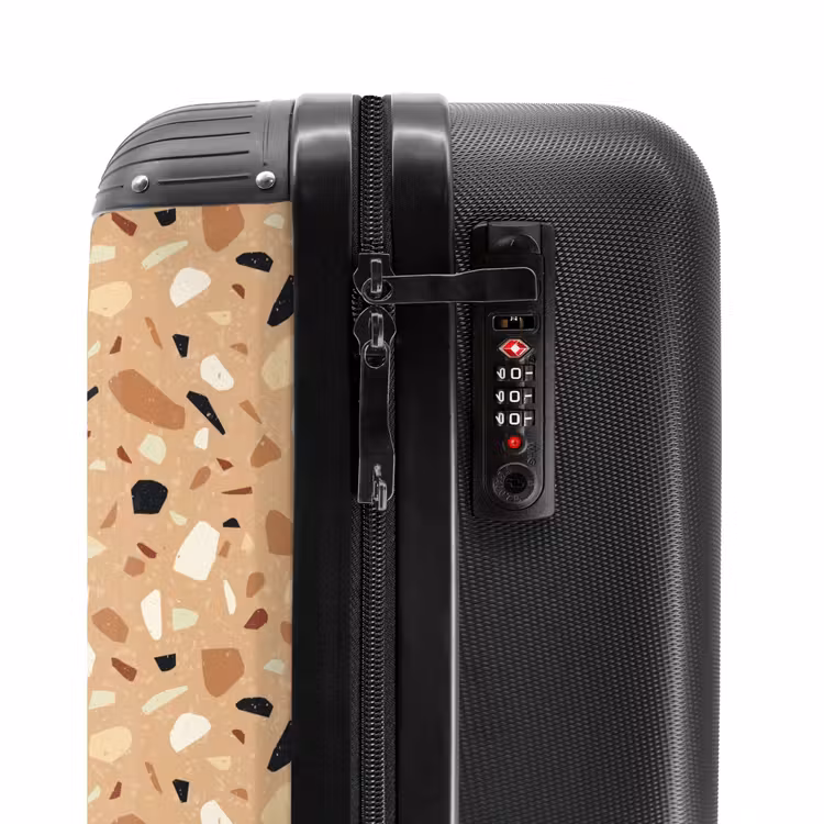 Koffer - Terrazzo-Muster bunt braun — 5