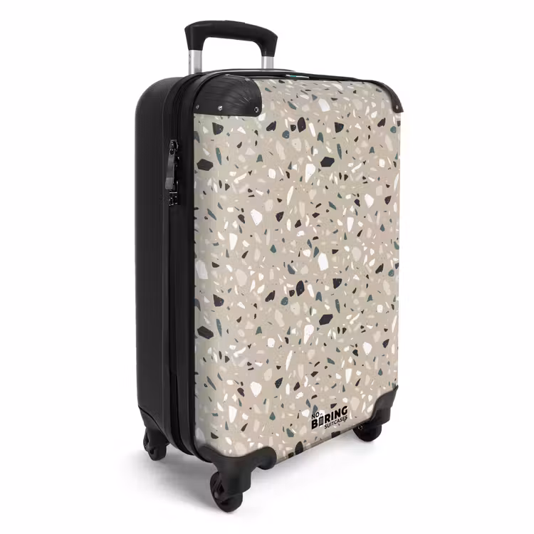 Koffer - Terrazzo-Muster bunt grau grün — 2