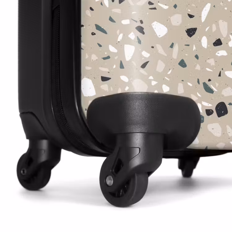 Koffer - Terrazzo-Muster bunt grau grün — 6