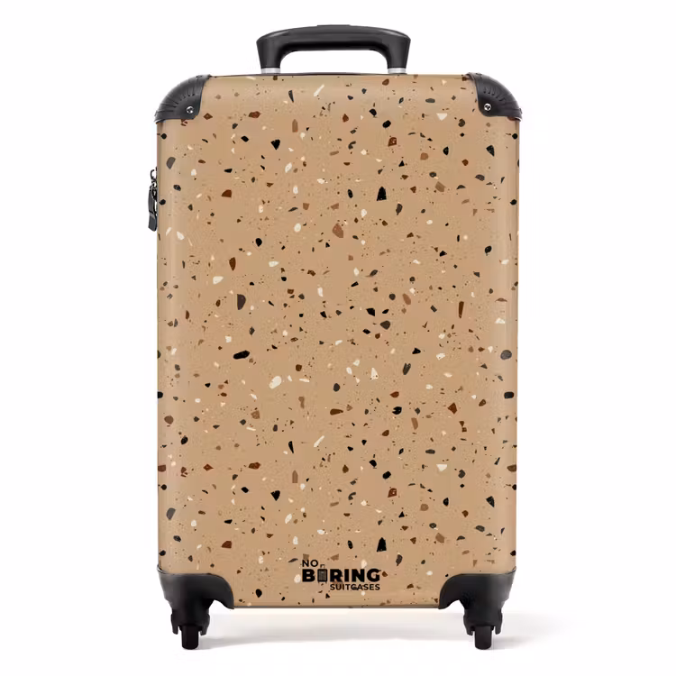 Koffer - Terrazzo-Muster mehrfarbig beige — 1