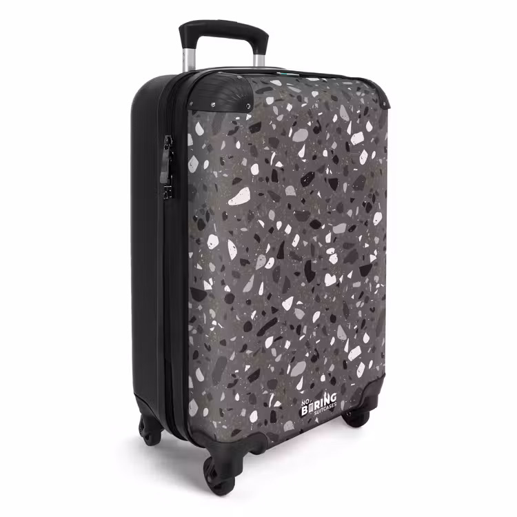 Koffer - Terrazzo-Muster mehrfarbig dunkelgrau — 2
