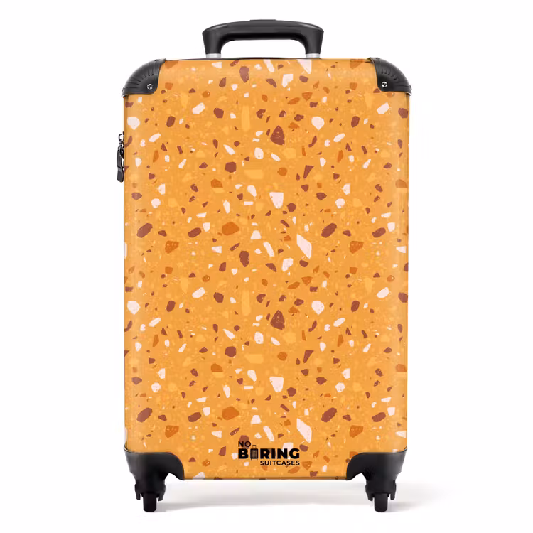 Koffer - Terrazzo-Muster mehrfarbig gelb — 1