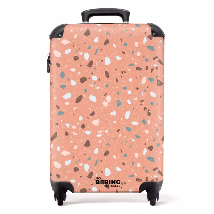 Koffer - Terrazzo-Muster mehrfarbig rosa — 1