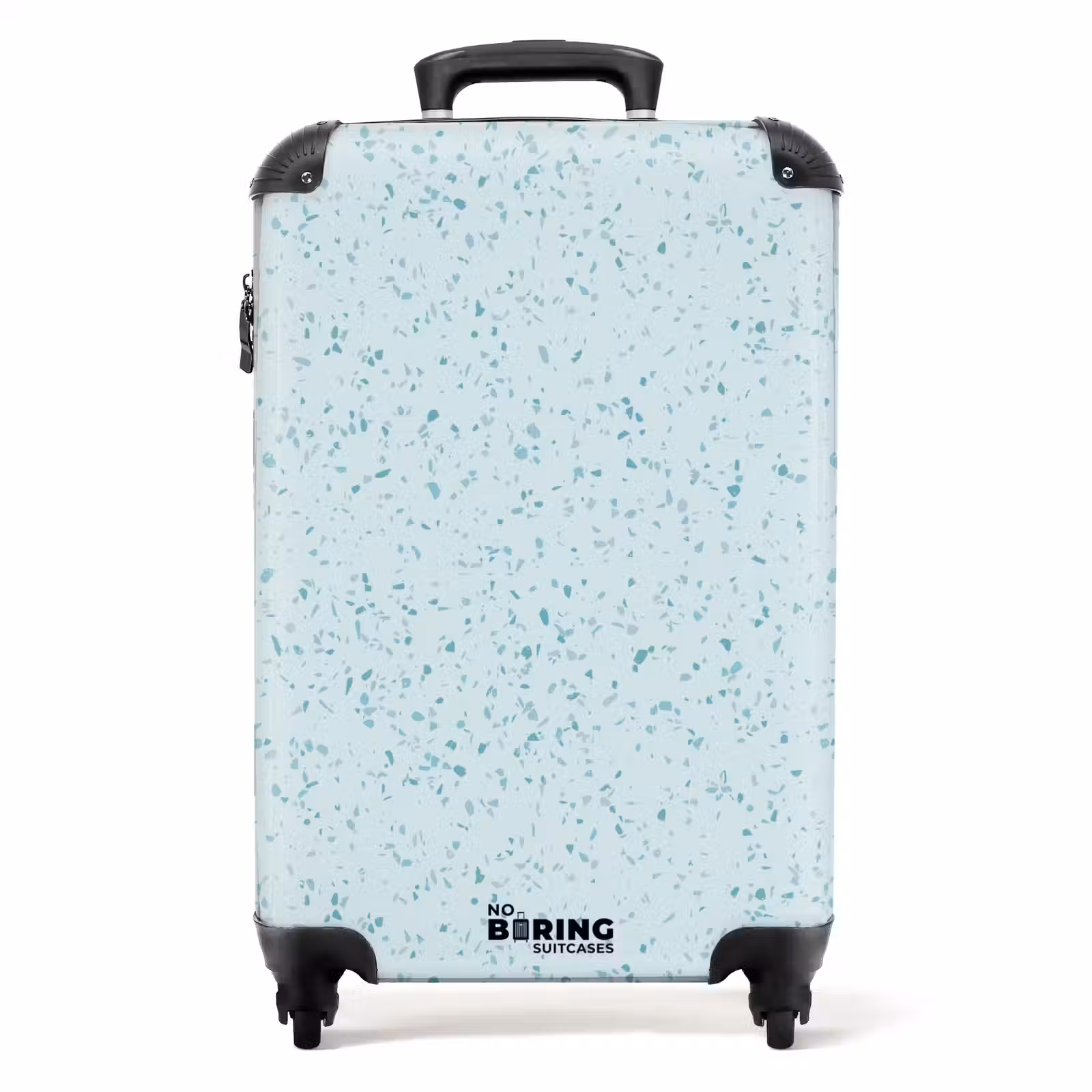Koffer - Terrazzo-Muster mehrfarbig blau und grün — 1