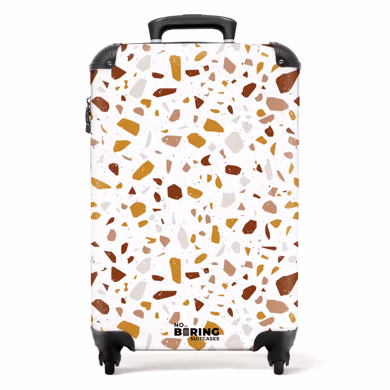 Koffer - Terrazzo-Muster mehrfarbig in Ocker und Rost — 1