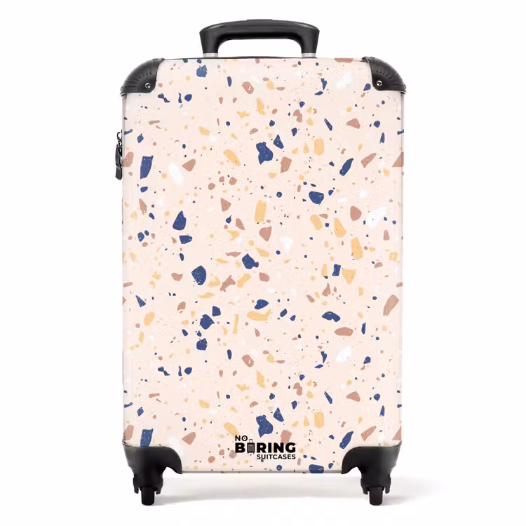 Koffer - Terrazzo-Muster mehrfarbig blau — 1
