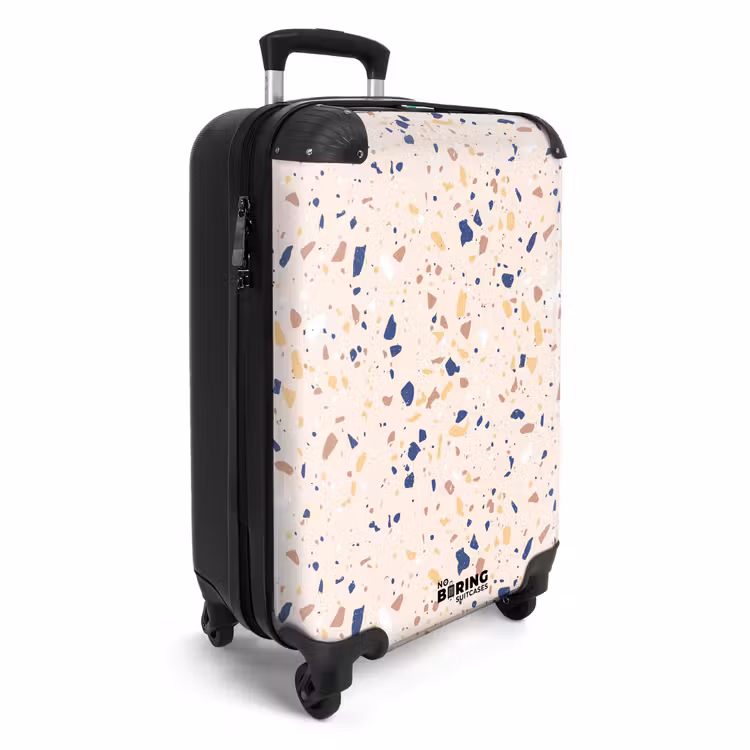 Koffer - Terrazzo-Muster mehrfarbig blau — 2