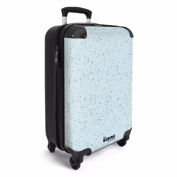 Koffer - Terrazzo-Muster mehrfarbig blau und grün — 2