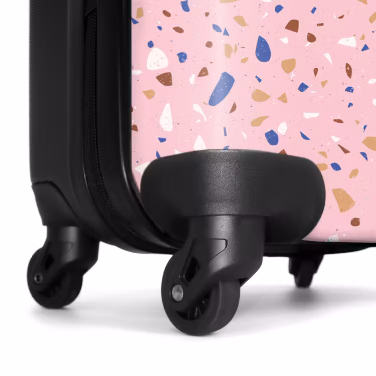 Koffer - Terrazzo-Muster mehrfarbig rosa und blau — 6