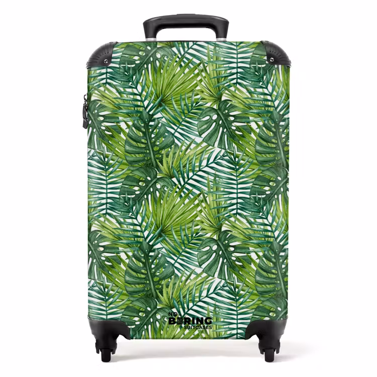 Koffer - Palme verschiedene Blätter gemustert grün — 1