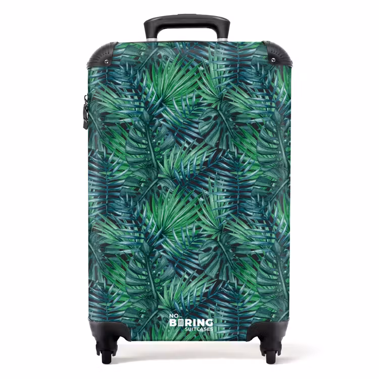 Koffer - Palmenblätter monstera Muster grün — 1