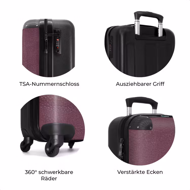 Koffer - Lederoptik beerenfarben lila — 7