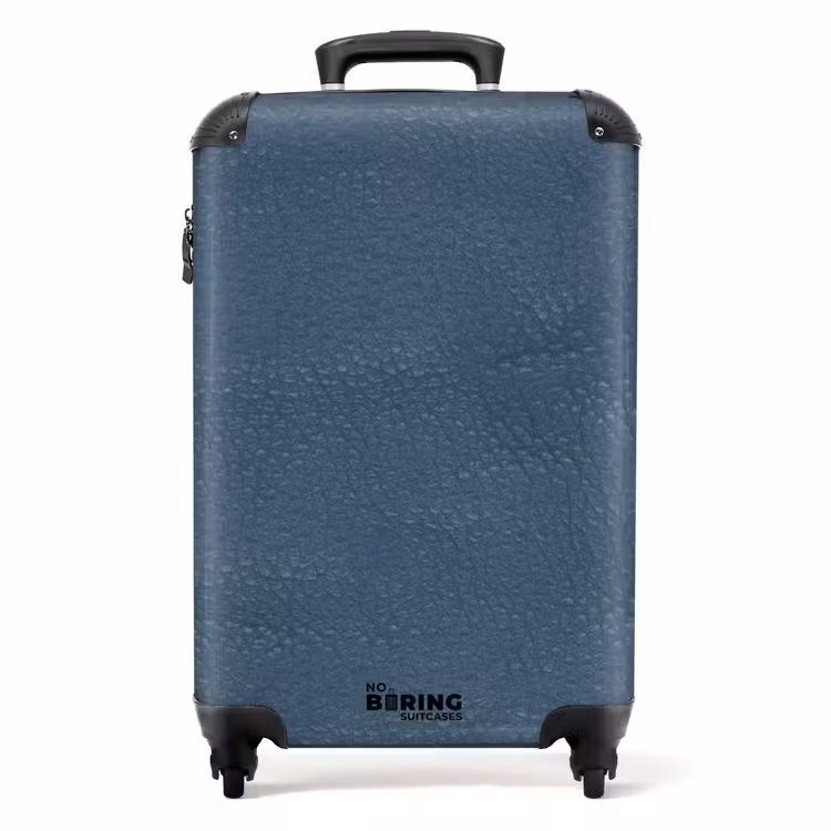 Koffer - Lederoptik grau blau — 1