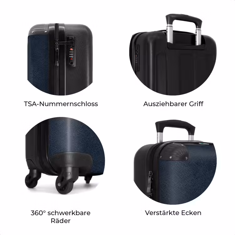 Koffer - Lederoptik marineblau — 7