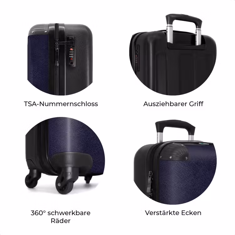 Koffer - Lederoptik marineblau — 7