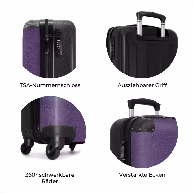 Koffer - Lederoptik violett lila — 7