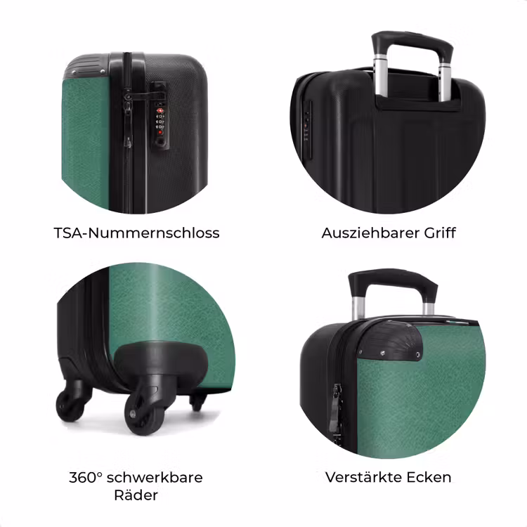 Koffer - Lederoptik blau grün — 7
