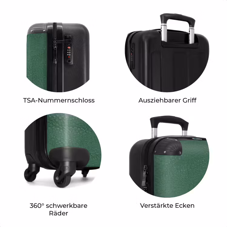 Koffer - Lederoptik Farbe grün — 7