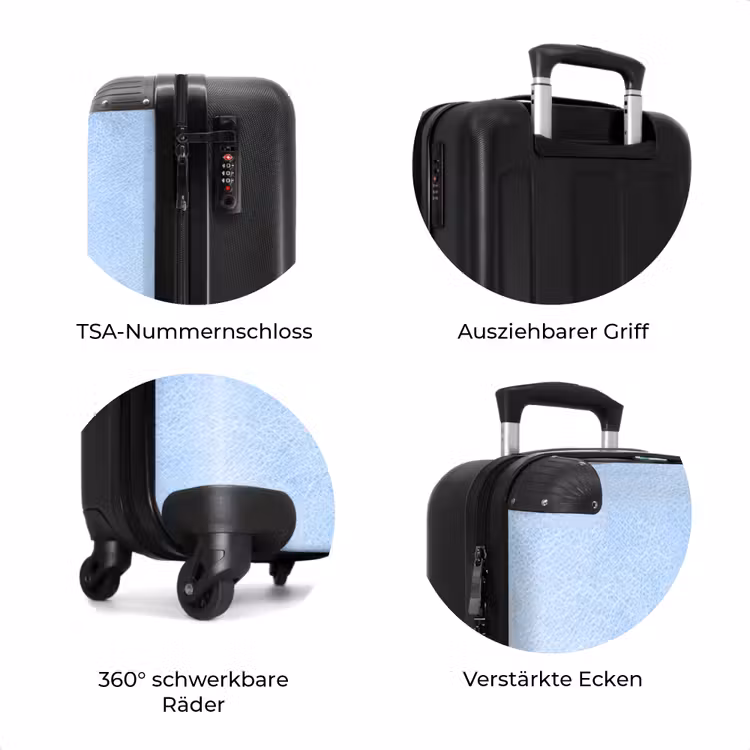 Koffer - Lederoptik hellblau — 7