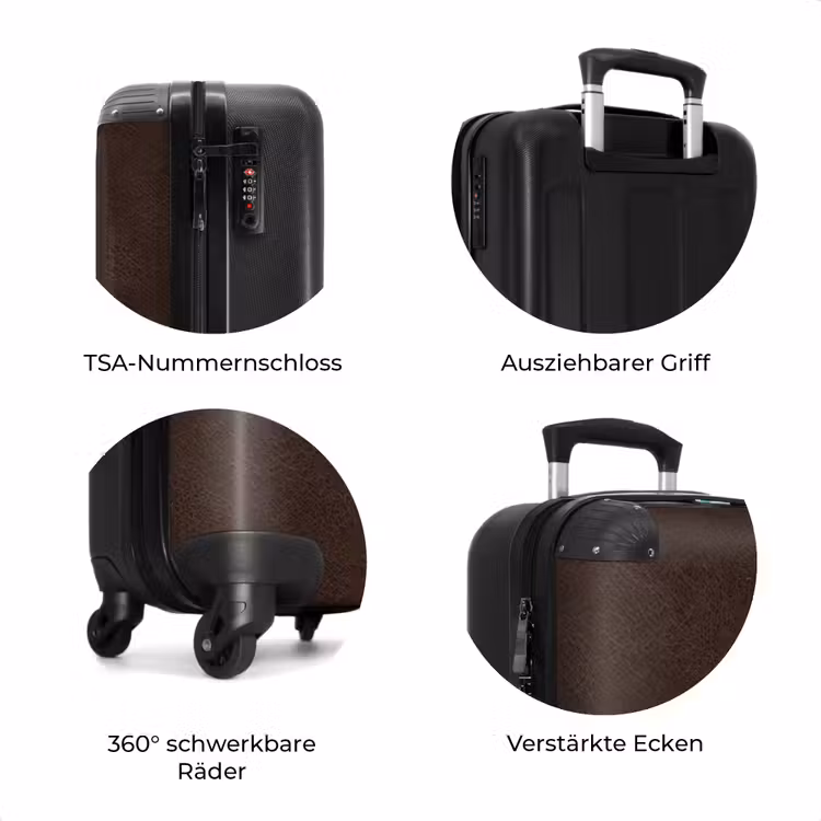 Koffer - Lederoptik schokoladenbraun — 7