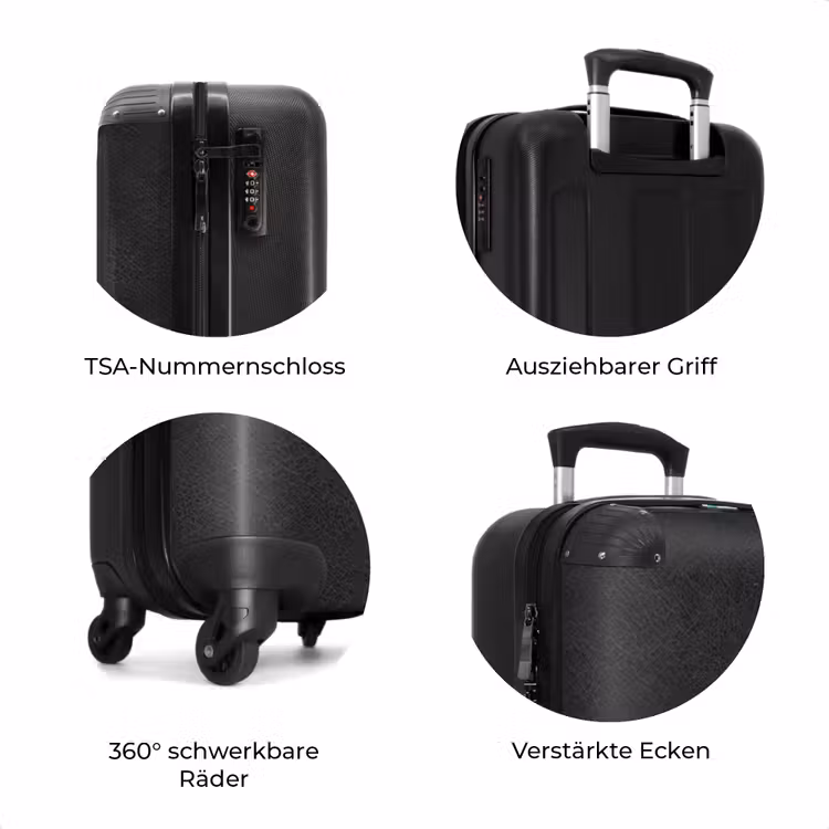 Koffer - Lederoptik schwarz — 7