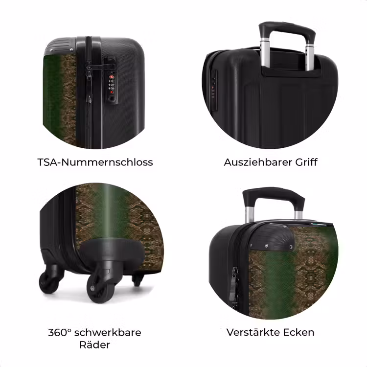 Koffer - Dunkelbraune Schlangenhaut mit symmetrischer Schuppenstruktur — 7
