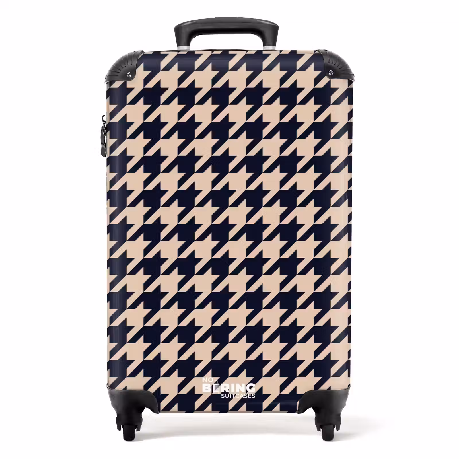 Koffer - Elster-Muster in Beige und Dunkelblau — 1