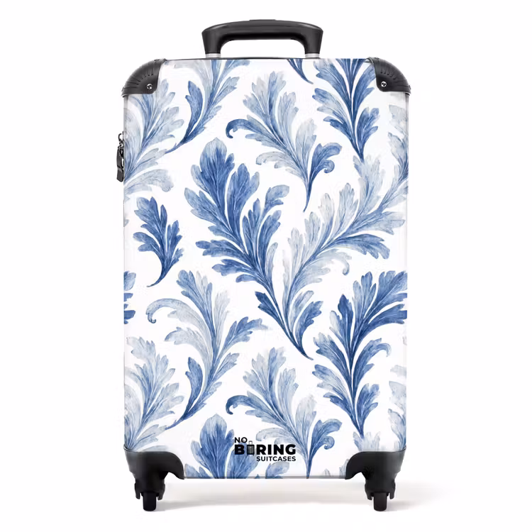 Koffer - Barockes Blattmuster blau — 1