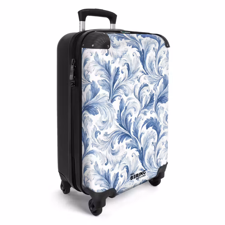 Koffer - Barockes Blattmuster blau — 2