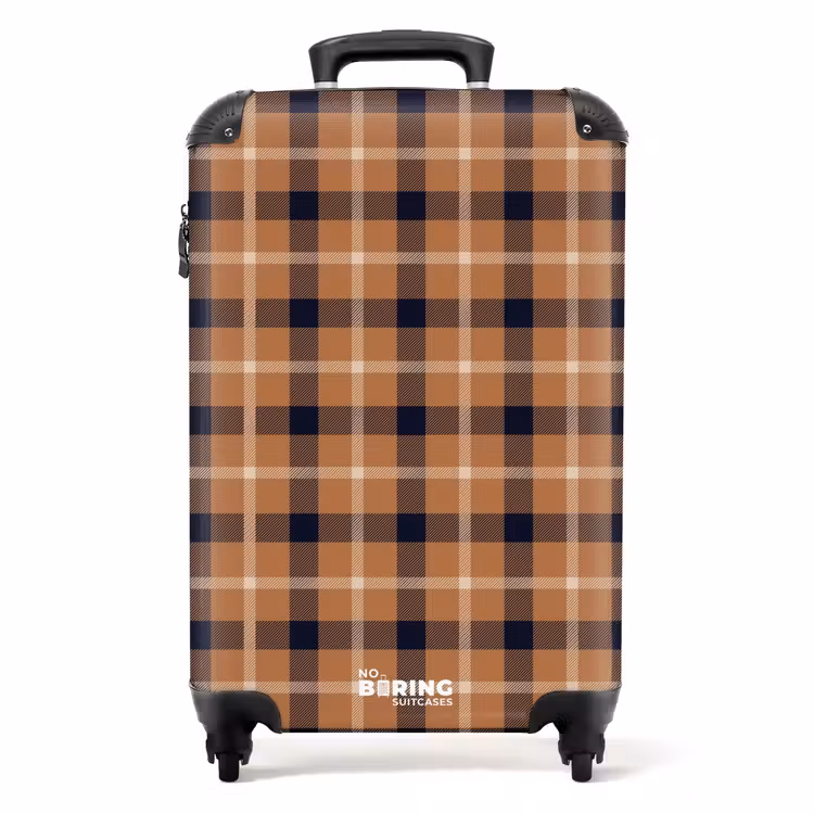 Koffer - Klassisches Schachbrettmuster in Camel und Schwarz — 1