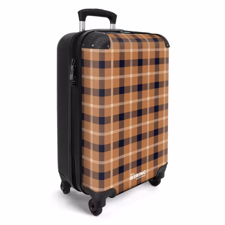 Koffer - Klassisches Schachbrettmuster in Camel und Schwarz — 2