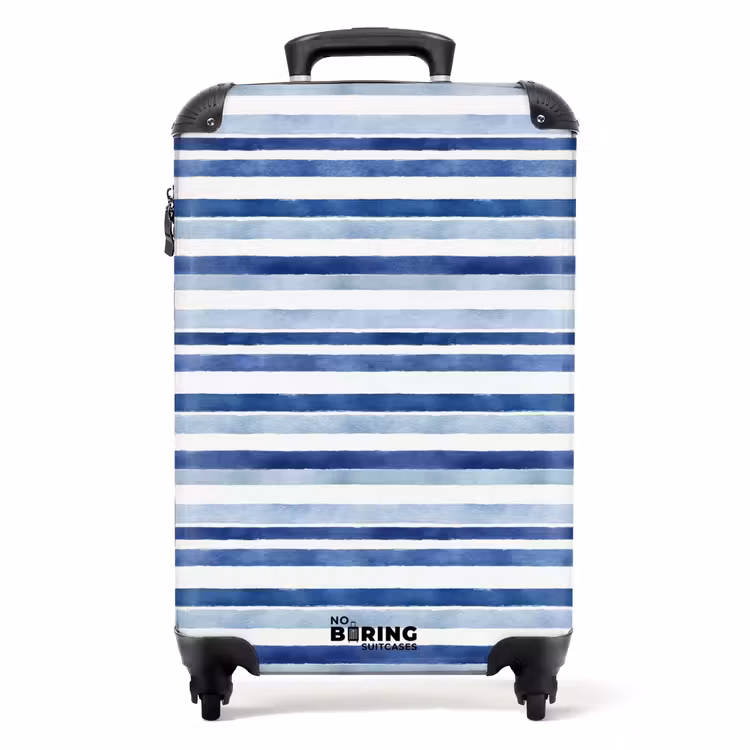 Koffer - Streifendesign blau — 1