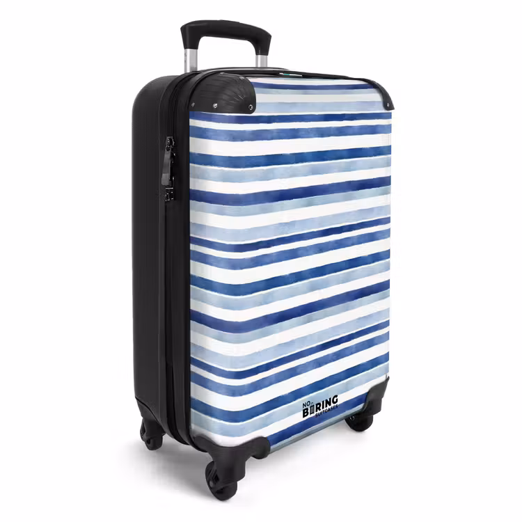 Koffer - Streifendesign blau — 2
