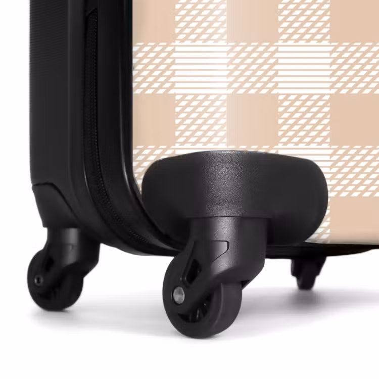 Koffer - Karomuster in Beige und Creme mit strukturierten Akzenten — 7