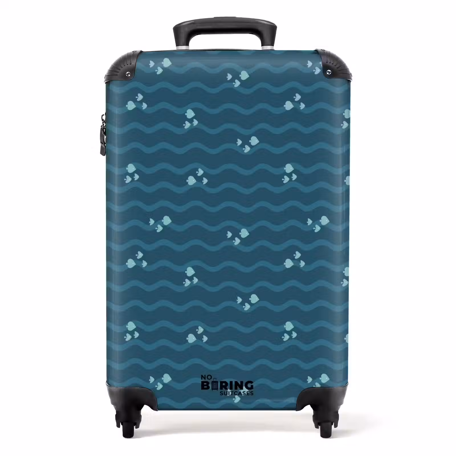 Koffer - Meer mit Fischmuster grün blau — 1